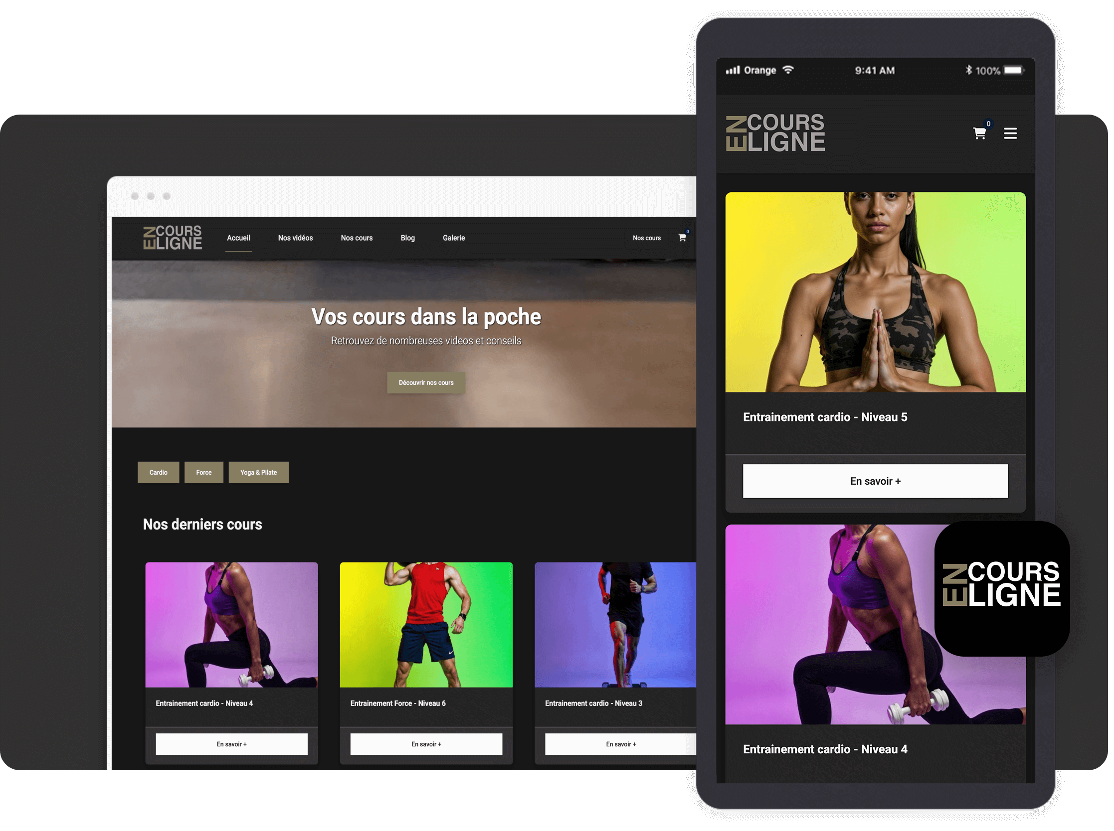 Créer application Cours en Ligne