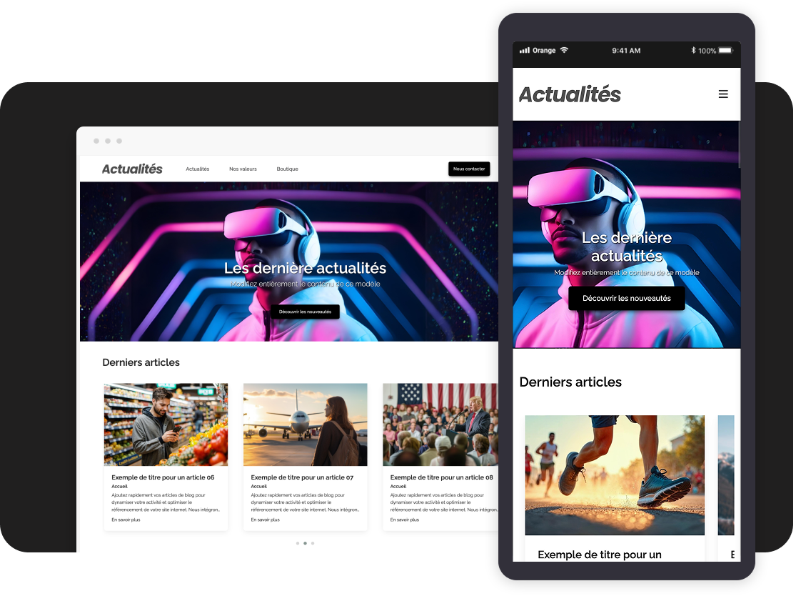 Créer application Blog Actualités