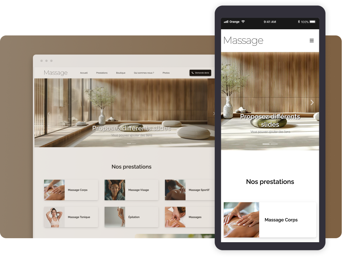 Créer application Massage Créer application Massage