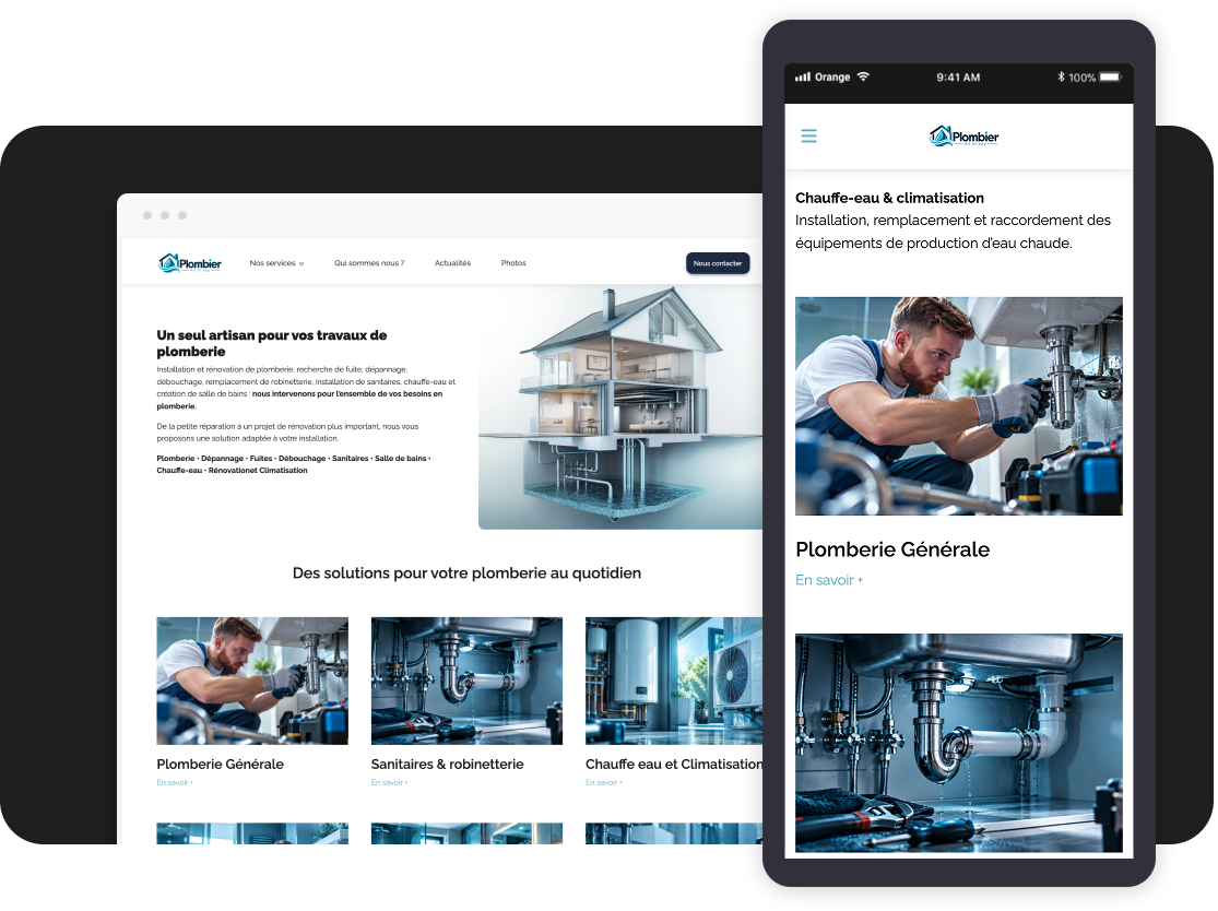 Créer application Plombier