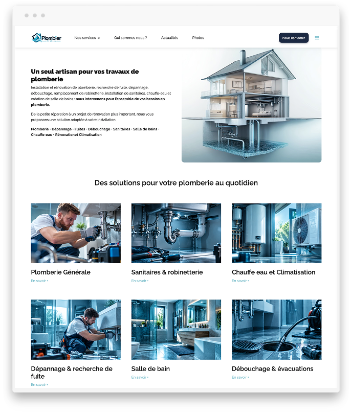 Créer application Plombier