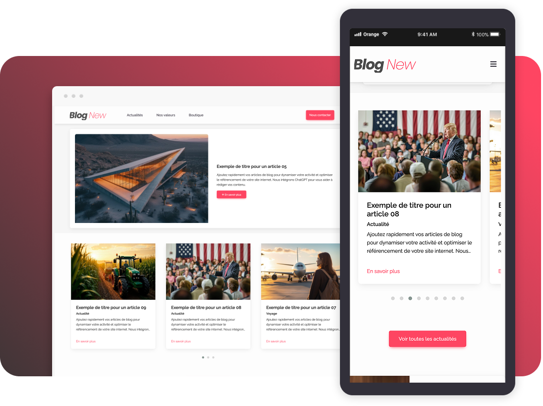 Créer application Blog News Créer application Blog News
