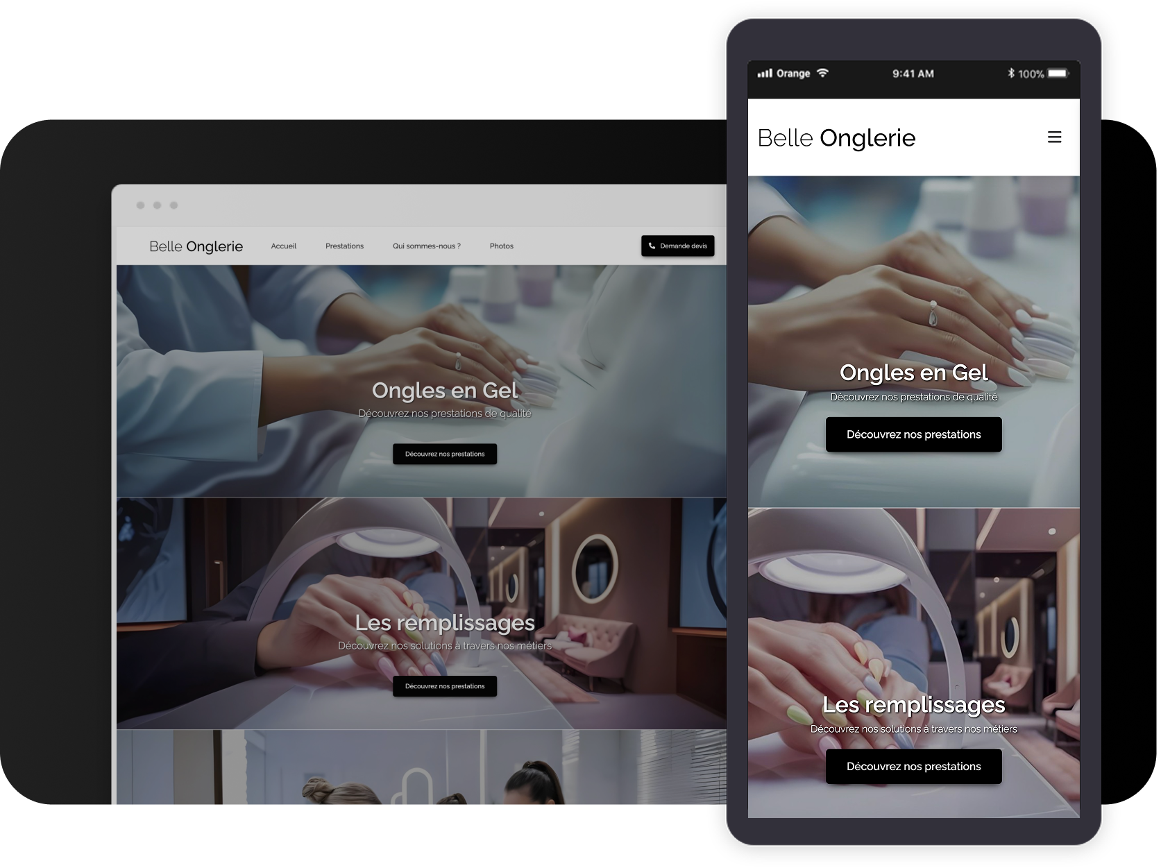Créer application Onglerie